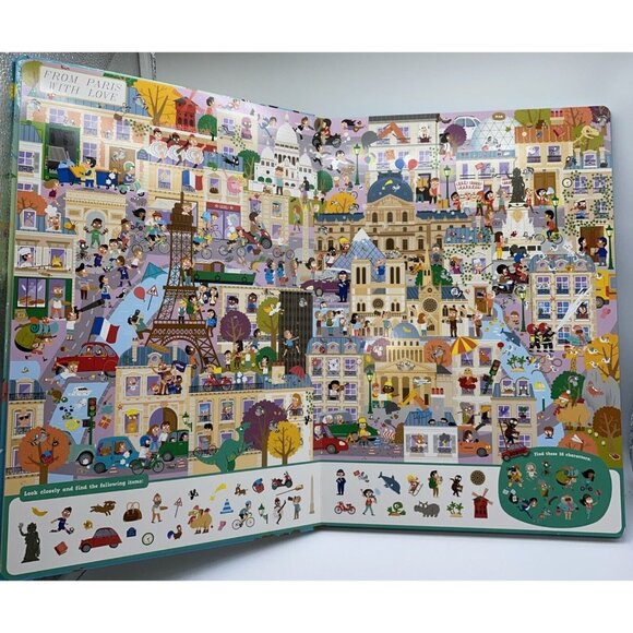 Giant Seek-and-Find Vacations Hardcover Children’s Board Book Auzou Canada - Picture 6 of 10